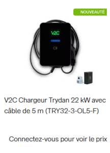 V2C Chargeur Trydan 22kw avec câble de 5m