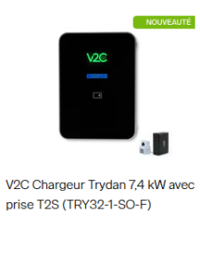 V2C Chargeur Trydan 7,4 kW avec prise T2S